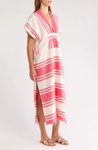 Lemlem Gasira Stripe Cotton Cover-up Caftan In Multi