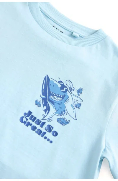 Next Kids' Shark Cotton Graphic T-shirt In Blue