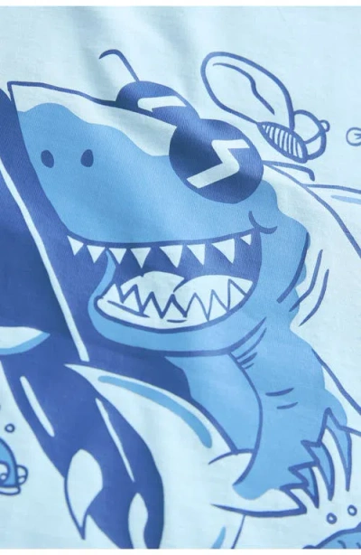 Next Kids' Shark Cotton Graphic T-shirt In Blue
