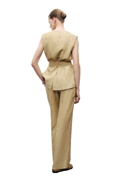 Nocturne Tie Detail Vest In Yellow