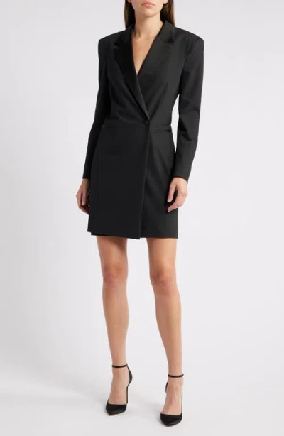 Hugo Boss Boss Dackea Long Sleeve Blazer Minidress In Black