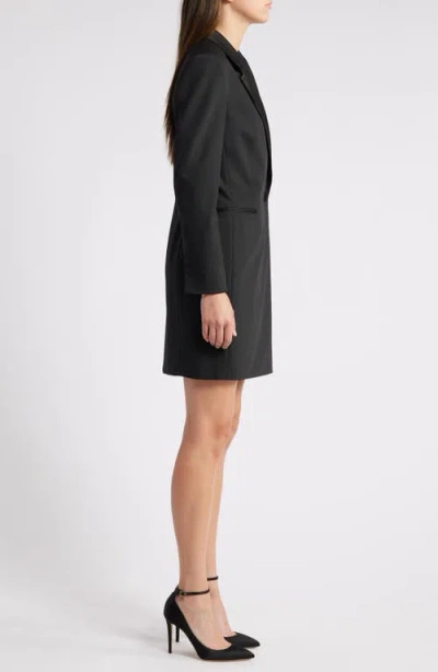 Hugo Boss Boss Dackea Long Sleeve Blazer Minidress In Black
