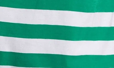 Guess Originals Yarn Dye Stripe Organic Cotton T-shirt In Green