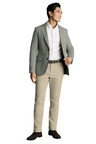 Charles Tyrwhitt Linen Cotton Jacket In Gray