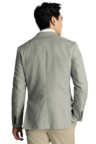 Charles Tyrwhitt Linen Cotton Jacket In Gray