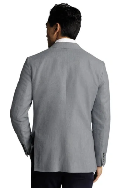 Charles Tyrwhitt Linen Cotton Jacket In Gray