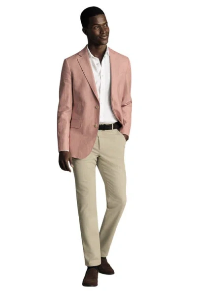 Charles Tyrwhitt Linen Cotton Jacket In Neutral