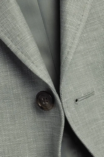 Charles Tyrwhitt Linen Cotton Jacket In Gray