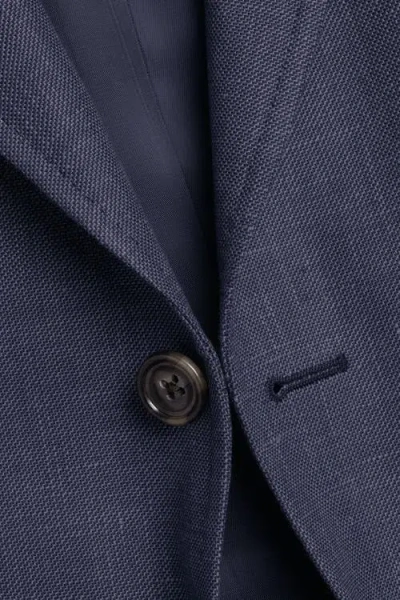 Charles Tyrwhitt Linen Cotton Jacket In Blue