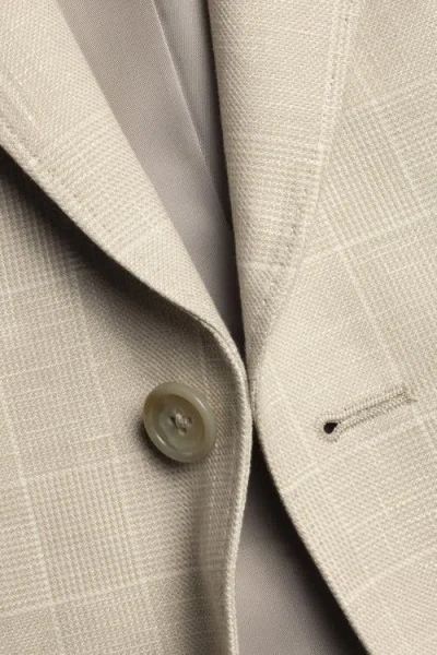 Charles Tyrwhitt Linen Cotton Jacket In Neutral