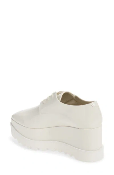 Stella Mccartney Elyse Vegetarian Patent-leather Platform Brogues In White