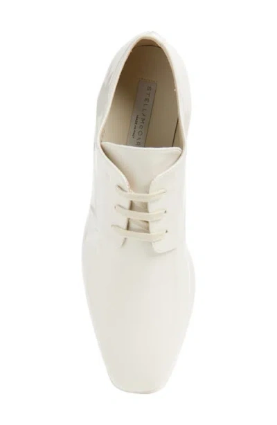 Stella Mccartney Elyse Vegetarian Patent-leather Platform Brogues In White