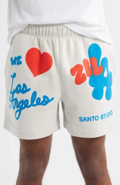 Santo Studio Zilla We Love La Graphic Sweat Shorts