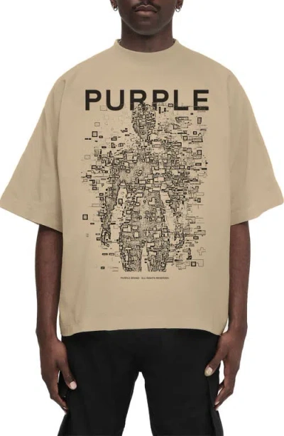 Purple Brand Oversize Graphic T-shirt In Neutral