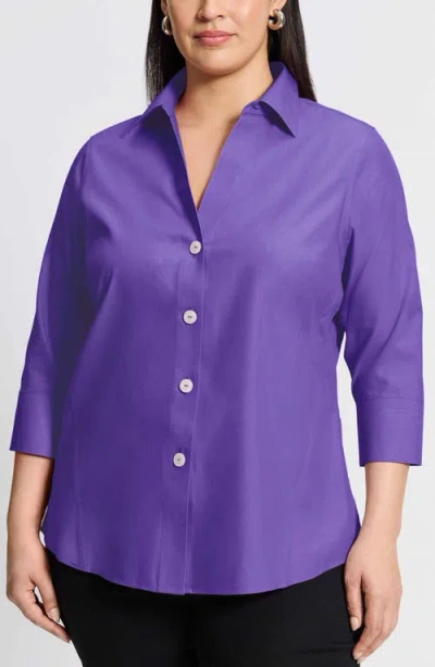 Foxcroft Paityn Button-up Shirt In Purple