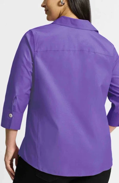 Foxcroft Paityn Button-up Shirt In Purple