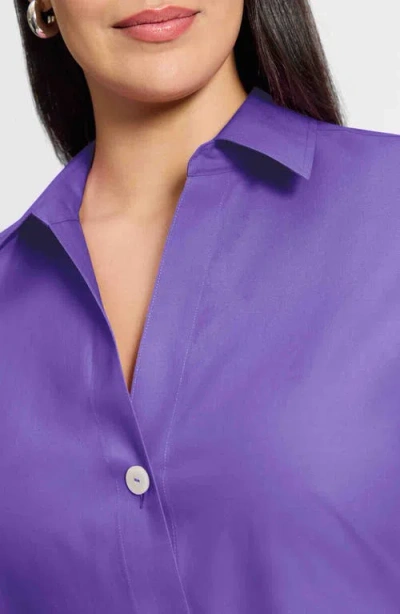 Foxcroft Paityn Button-up Shirt In Purple