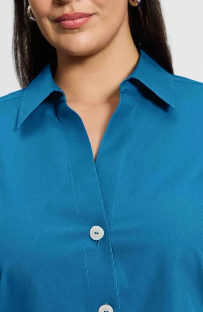 Foxcroft Paityn Button-up Shirt In Blue
