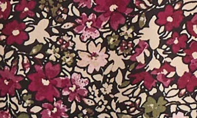 Jones New York Floral Tie Neck Puff Sleeve Top