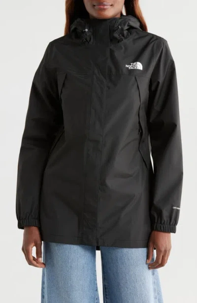 The North Face Antora Waterproof Hooded Rain Jacket In Black