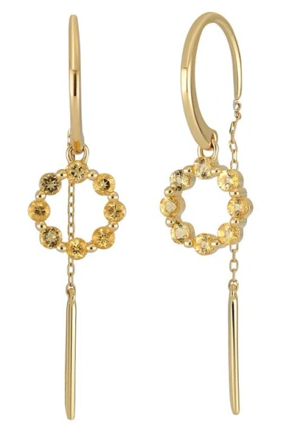 Bony Levy 14k Gold Citrine Threader Earrings