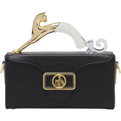 Lanvin Pencil Cat Nano Leather Bag With A Bi-material Cat