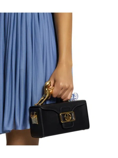 Lanvin Pencil Cat Nano Leather Bag With A Bi-material Cat
