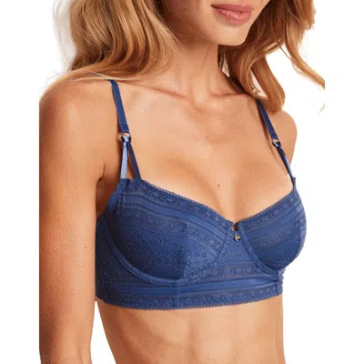 Adore Me Zooey Unlined Balconette Bra In Blue