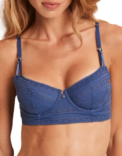 Adore Me Zooey Unlined Balconette Bra In Blue