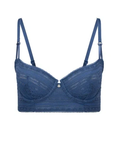 Adore Me Zooey Unlined Balconette Bra In Blue