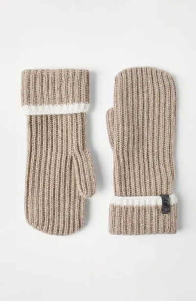 Brunello Cucinelli Ribbed-knit Gloves