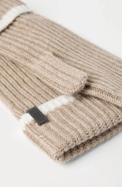 Brunello Cucinelli Ribbed-knit Gloves