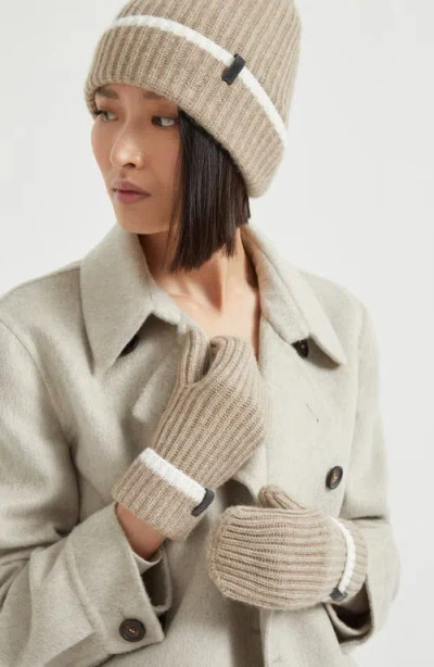 Brunello Cucinelli Ribbed-knit Gloves
