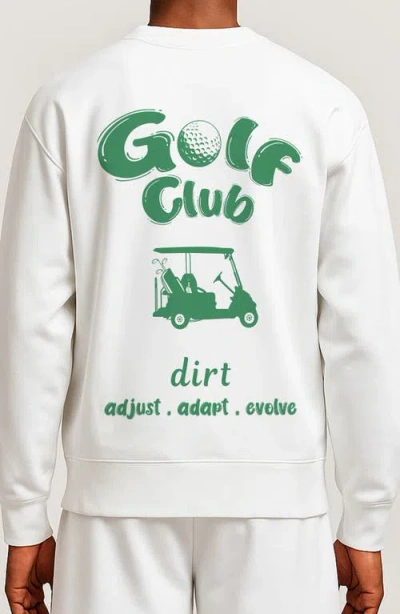 D.rt Golf Par Cotton Crewneck Sweatshirt In White