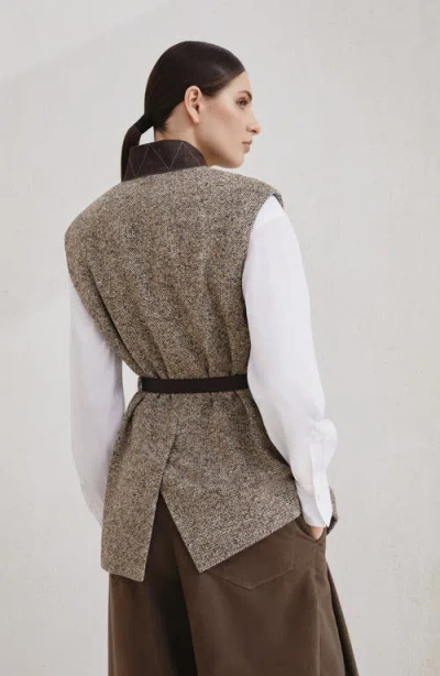 Brunello Cucinelli Flecked Chevron Vest