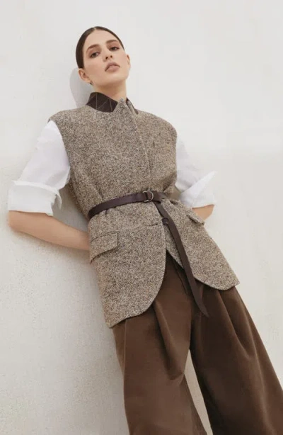 Brunello Cucinelli Flecked Chevron Vest