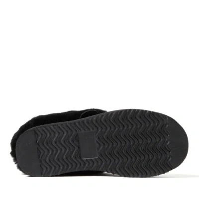 Dearfoams Fireside Adelaide Genuine Shearling Clog Slipper In Black