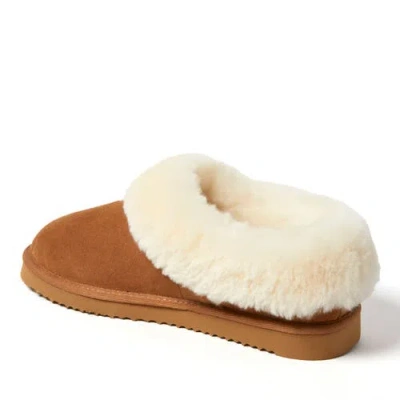 Dearfoams Fireside Adelaide Genuine Shearling Clog Slipper In Blue
