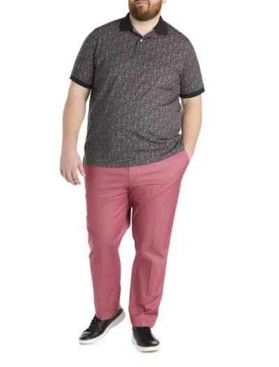 Harbor Bay By Dxl Big & Tall Mini Floral Print Polo Shirt