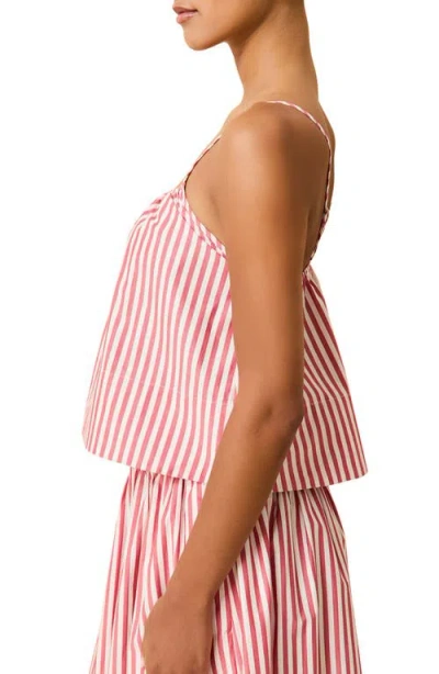 Solid & Striped The Mayan Stripe Cotton Camisole In Pink