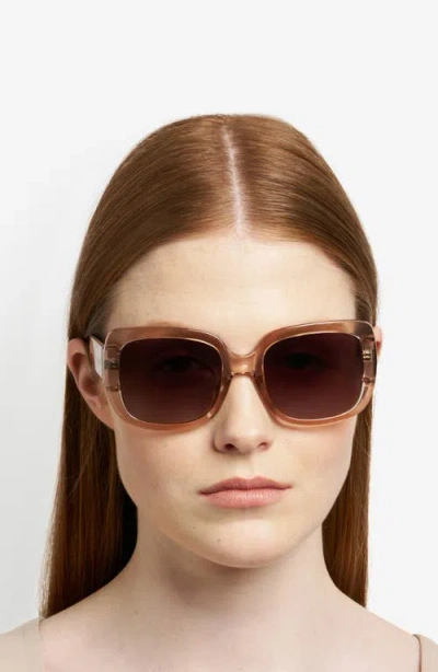 Fossil 54mm Gradient Rectangular Sunglasses