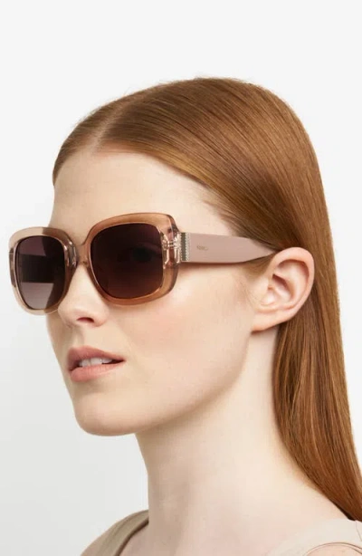 Fossil 54mm Gradient Rectangular Sunglasses