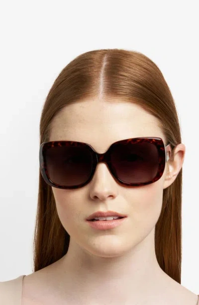 Fossil 54mm Gradient Rectangular Sunglasses