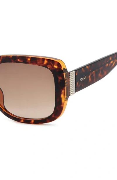 Fossil 54mm Gradient Rectangular Sunglasses