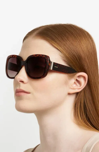 Fossil 54mm Gradient Rectangular Sunglasses