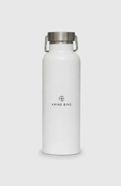 Anine Bing Ab Water Bottle In White In White