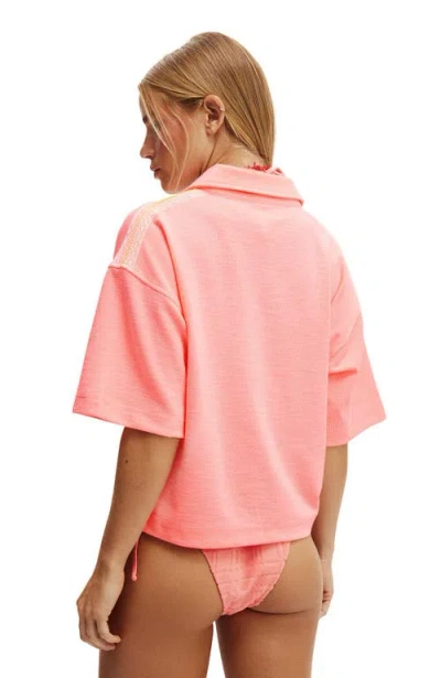 Cotton On Body Rib Beach Polo Top