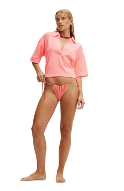 Cotton On Body Rib Beach Polo Top