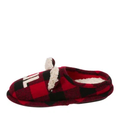 Dearfoams Kids' Buffalo Check Lil Bear Clog Slipper