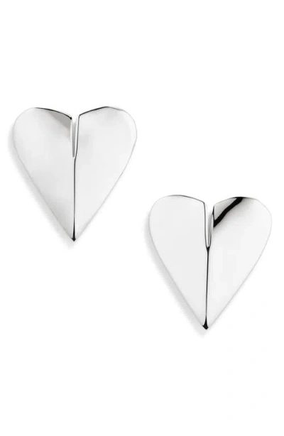 Alaïa Alaia Le Coeur Torn Silver Earrings Women